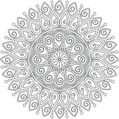 Mandala Vector Coloring Pattern Geometry