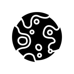 violet planet glyph icon vector. violet planet sign. isolated contour symbol black illustration