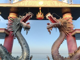 Obraz premium chinese dragon statue