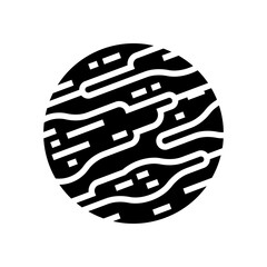 mars planet glyph icon vector. mars planet sign. isolated contour symbol black illustration