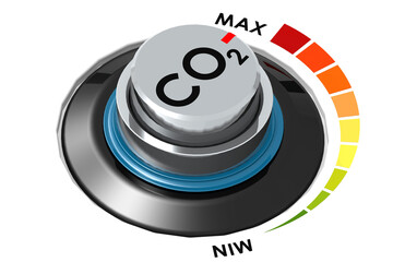 Carbon dioxide control knob dial