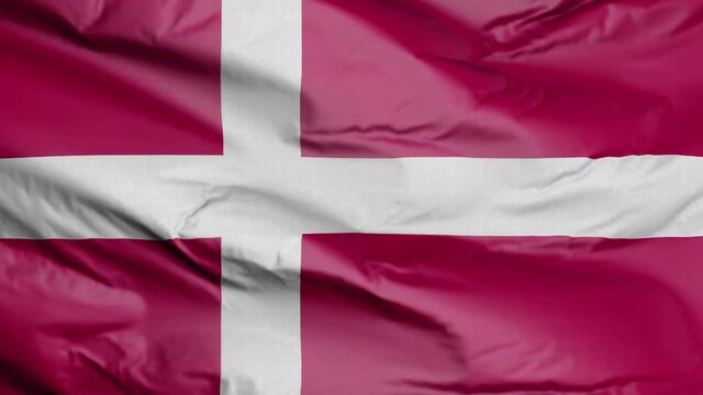 Flag of Denmark Realistic 3D