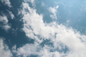 Blue sky background with clouds. Image Of Clouds In The Sky. Sunshine clouds sky during morning background.