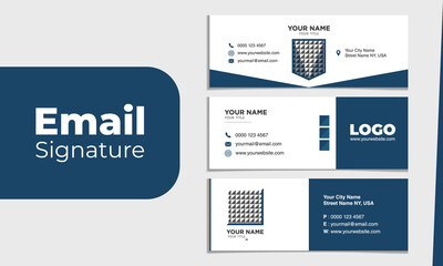 Set of Flat & Modern Email Signature Templates. Editable & scalable to any size.