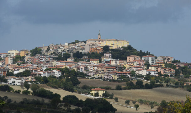 The village of Camerano on Marche, Italy