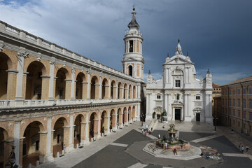 The Sanctuary of Madonna at Loreto on Marche in Italy