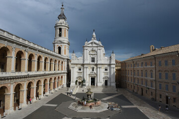 The Sanctuary of Madonna at Loreto on Marche in Italy