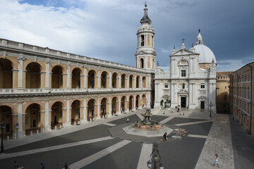 Fototapeta na wymiar The Sanctuary of Madonna at Loreto on Marche in Italy