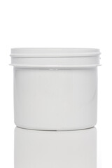 white plastic container cosmetic cream food