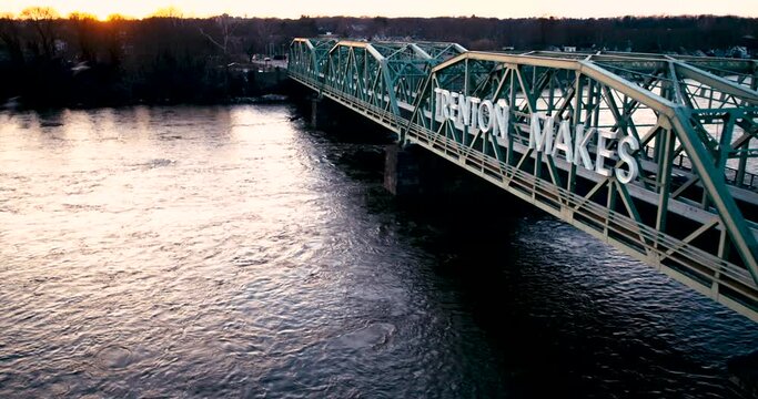 Aerial View Of The Lower Trenton Bridge, New Jersey