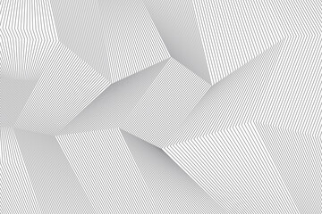 Abstract background pattern made with repeated lines forming geometric shapes in 3 dimensions. Simple, modern and architectural vector art. - 382642186