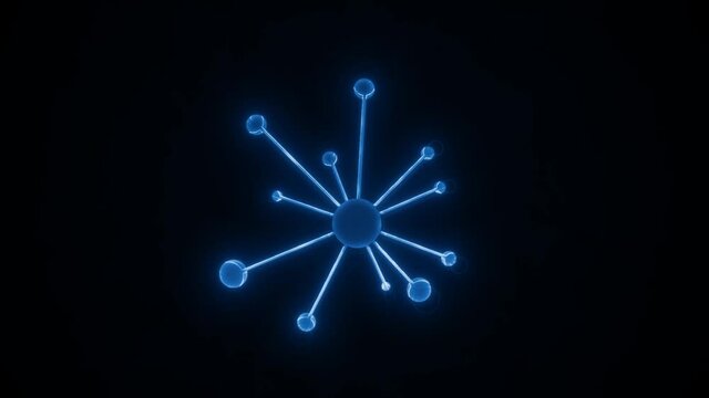 Abstract Technology Data Security Icon Reveal Animation/ 4k animation of an abstract cyber technology background with glowing stylized file security icon logo reveal