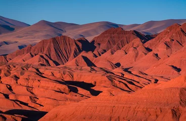 Fotobehang Baksteen Geërodeerd landschap in de Desierto del Diablo in het Los Colorados-gebied, in de stad Tolar Grande in de provincie Salta in La Puna, Argentinië. Argentinië, Zuid-Amerika, Amerika  © JUAN CARLOS MUNOZ