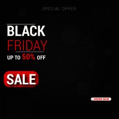 Black Friday Sale with discount. Vector illustration