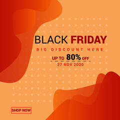 Black Friday Sale with discount. Vector illustration