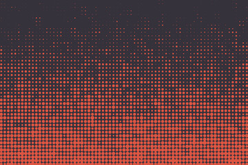 Abstract background pattern made with halftone circles / dots. Modern, simple vector art in orange color.