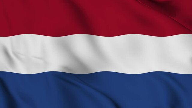 Flag of the Netherlands gently waving in the wind