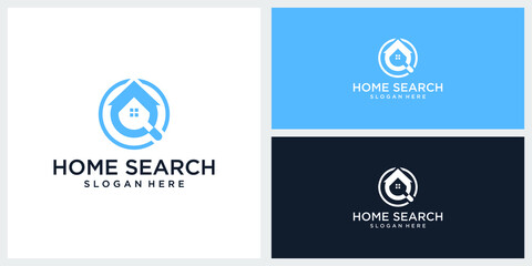 home search vektor template desain logo