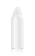 white aluminum spray bottle for health care product design mock-up