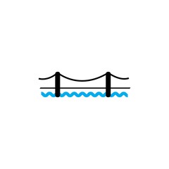 Bridge icon logo, vector design