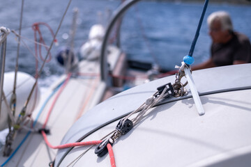 Details on board a sailing boat