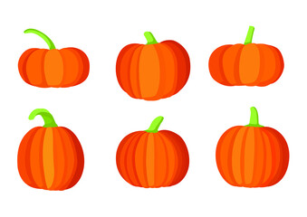 Pumpkin fruit and halloween design on white background illustration vector