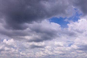 Black clouds that cover the sky