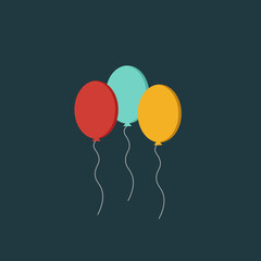 
Balloons Flat Design Illustration