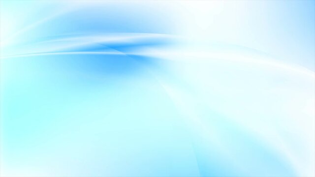 Bright shiny light blue waves abstract elegant motion background. Video animation Ultra HD 4K 3840x2160