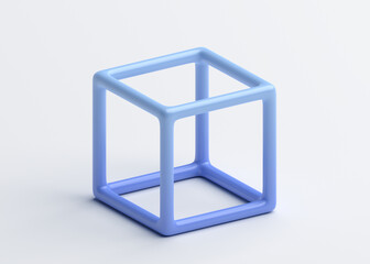 Abstract 3d render, geometric composition, background design with cubes