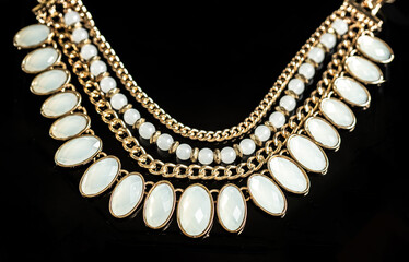 image of beautiful white necklace
