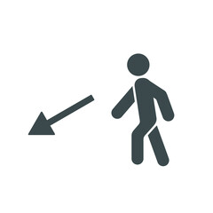 
Vector graphics .
Human icon with direction of movement.