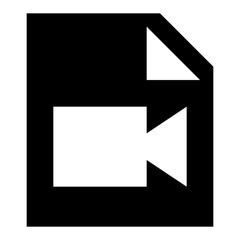 
Video file glyph icon 
