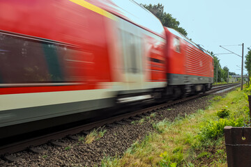 Bahn in Fahrt