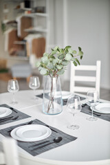 table set for a dinner