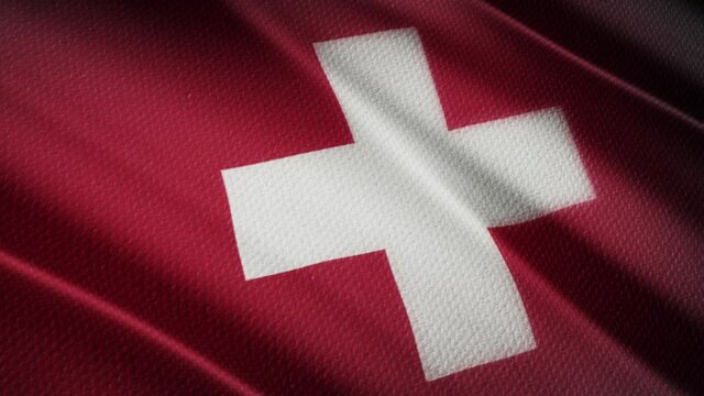 Flag of Switzerland Realistic 3D