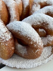 fresh tasty donuts on a plate