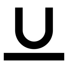 
Underline text glyph icon 
