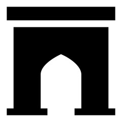Fototapeta premium Historical style city gate icon 