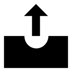 Fototapeta premium Data uploading glyph icon 