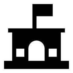 
Police station glyph icon 
