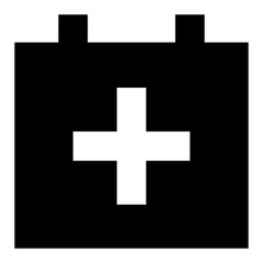 Fototapeta premium First aid box glyph icon 