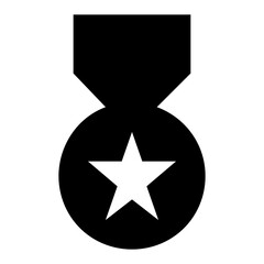 
Star medal glyph icon 
