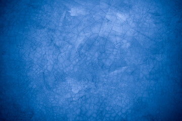 Old wall pattern texture cement blue dark abstract  blue color design are light with black gradient background.