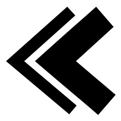 
Rewind arrows glyph icon 
