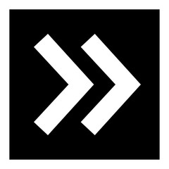
forward arrows glyph icon 
