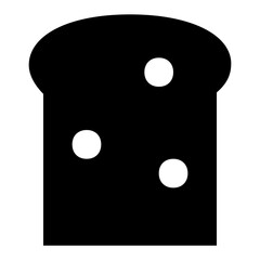 
Loaf of bread glyph icon 
