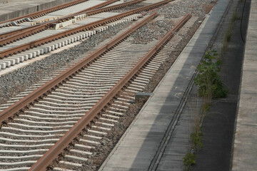 tracks and rails in railroad construction