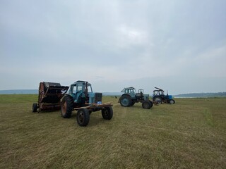 tractor in field