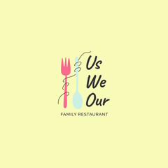 Simple Aesthetic Family Restaurant Logo